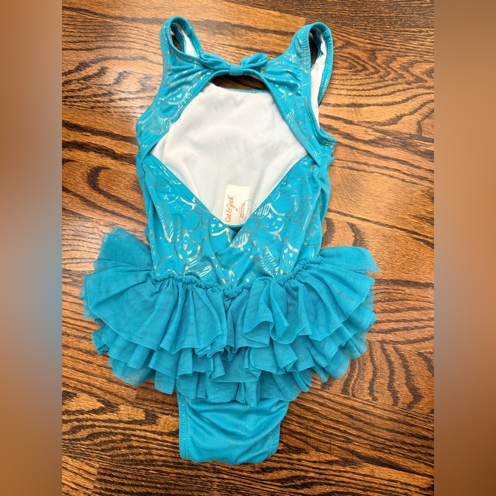 Cat & Jack Teal Mermaid Tutu swimsuit